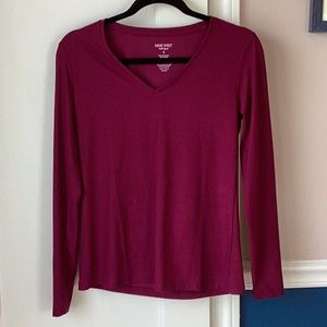 Nine West long sleeve v-neck shirt Size small
